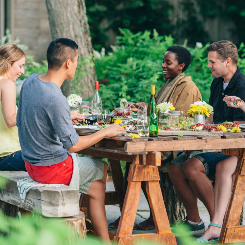 People eating dinner